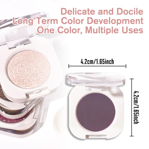 Eggplant Matte Single Eyeshadow - 0.05 Ounce, Blendable Waterproof Vegan Makeup