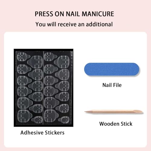 Halloween Short Red Press On Nails with Spider Design - Reusable Acrylic Fake Nails Style25