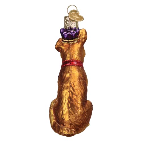 Old World Christmas World's Best Dog Glass Blown Ornament - Handcrafted Holiday Decoration