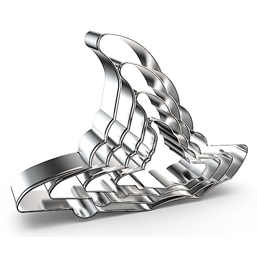 Halloween Witch Hat Cookie Cutter Set - 4 Sizes Stainless Steel - Witch Hat Variation