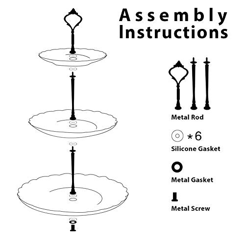 White 3-Tier Ceramic Cake Stand Wedding Dessert Display Server