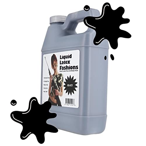 Liquid Latex Body Paint - Black, Ammonia-Free, Easy Removal for Cosplay & Makeup