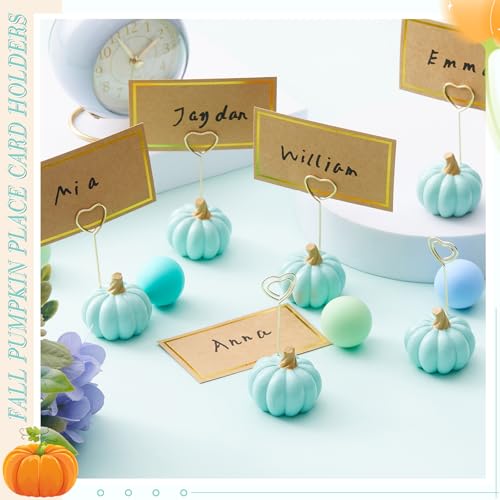 Thanksgiving Pumpkin Place Card Holders - Green 40 Pcs for Table Decor