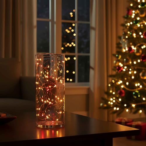 Halloween String Lights 40 LEDs Battery Operated 2 Pack - Red Orange Yellow