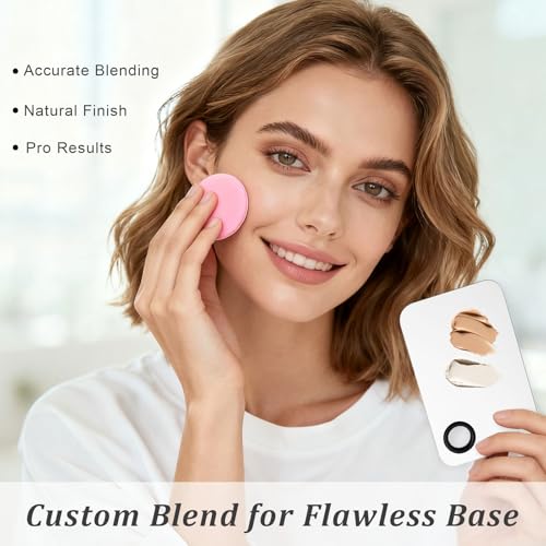 Stainless Steel Makeup Mixing Palette with Spatula for Foundation Eyeshadow Lipstick