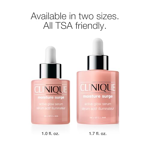 Clinique Moisture Surge Active Glow Serum with Lactic Acid, Hyaluronic Acid + Vitamin C | Hydrating, Lightweight + Oil Free, 1 fl. oz.