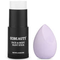 Clown White Face Paint Stick - Halloween SFX Makeup, Full Coverage, Non-Toxic, Includes Sponge - White