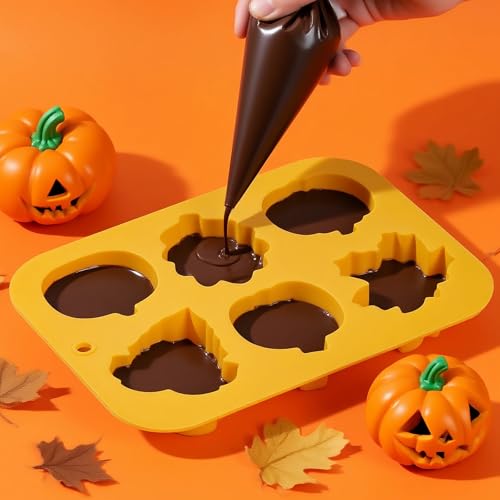 Pumpkin Silicone Molds - Fall Autumn Maple Leaf & Pumpkin Candy & Ice Trays - Variation of Pumpkin