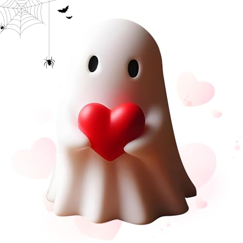 Red Ghost Figurine - Funny Love Halloween Ghost Decoration for Gift, Wedding, Anniversary