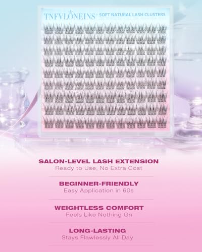 Natural Short Lash Clusters 10-12mm Wispy Eyelash Extensions for DIY Makeup