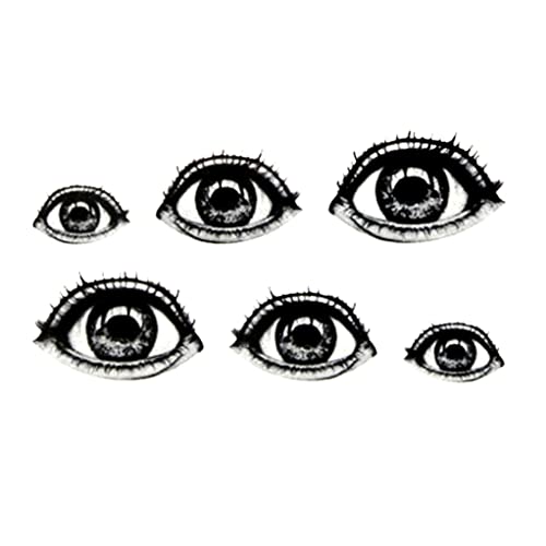 Oottati Small Cute Temporary Tattoo Horror Halloween Eye X-166 - 2 Sheets