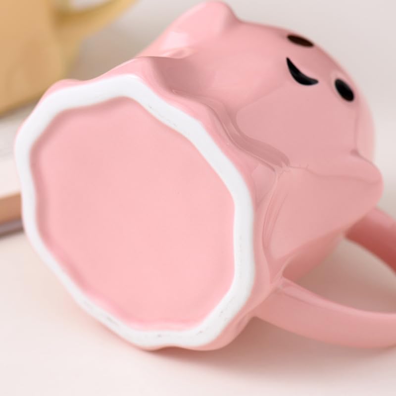 Halloween Ghost Mug Pink 3D Ceramic Coffee Cup - Spooky Novelty Drinkware