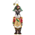 Lieutenant Schnauzer Glass Christmas Ornament - Handcrafted Holiday Decor