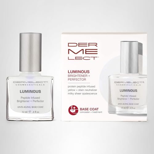 Dermelect Cosmeceuticals Luminous Nail Brightening Treatment – Dual Action Brightener & Treatment for Visibly Damaged Nails, Anti-Aging Formula, Strengthens & Nourishes, 0.4 oz