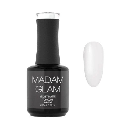 Madam Glam Velvet Matte Top Coat - Long-Lasting, No Sticky Residue - 15ml | Vegan & Cruelty-Free