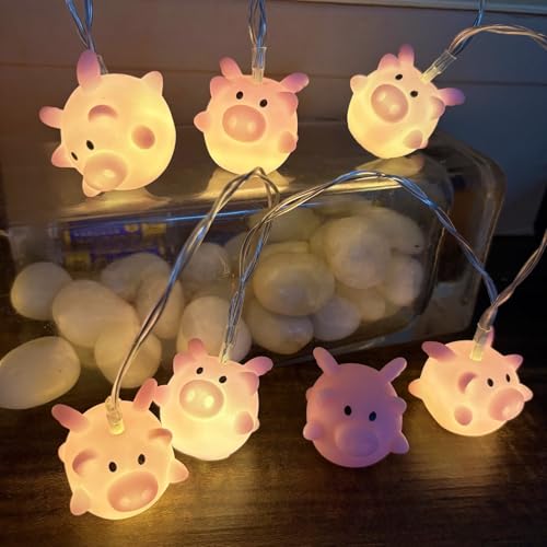 Pig String Lights 1.65m 10LED Fly Pig Shape Fairy Night Light for Kids & Holiday Decor