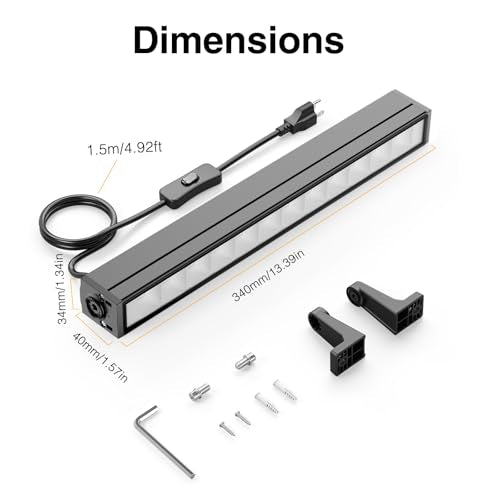 4 Pack LED Black Light Bars for Party Halloween Fluorescent Glow in The Dark