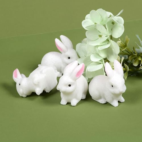Justinstones Matte White Marble Rabbit Figurine - Natural Gemstone Home Decor Gift