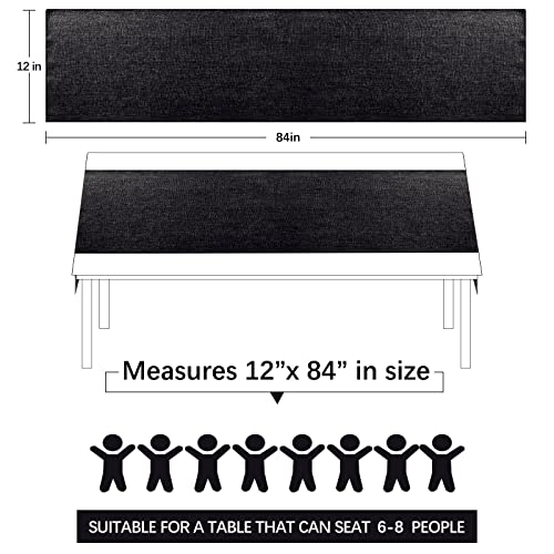 Black Burlap Table Runners 12x84 Inch 2 Pack Rustic Boho Decor - Variation of THIS listing