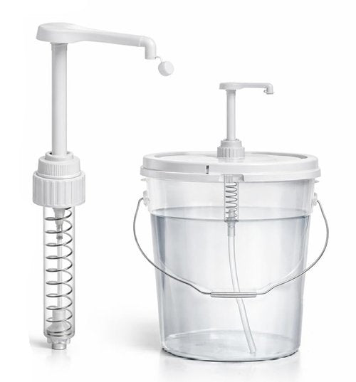 Heavy-Duty 5-Gallon Bucket Pump Dispenser – Compatible with Oil, Laundry Soap, Detergent, Fabric Softener, Degreasers, and More. Includes a Leak-Proof Cap, Making it Ideal for Commercial and Household