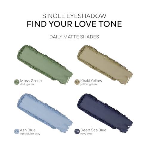 KYDA Moss Green Matte Eyeshadow Single - Crease-Proof, High Pigment, Lightweight #104