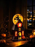 Halloween Haunted House Decorative Light USB LED Tabletop Lamp - Witch Variant