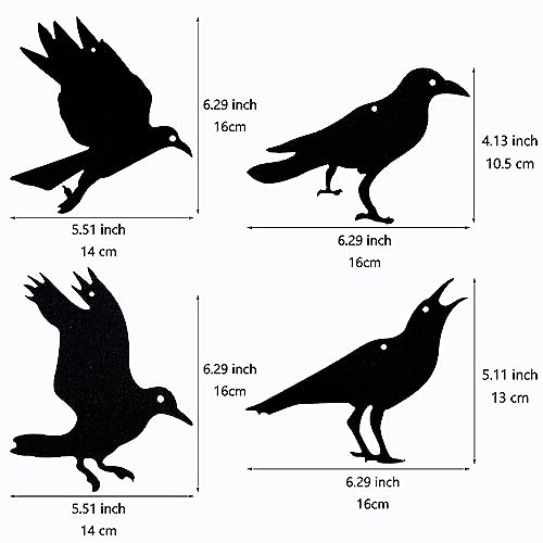 Halloween Hanging Crow Decorations Felt Bird Ornaments for Indoor Outdoor DIY Decor - 24 pcs