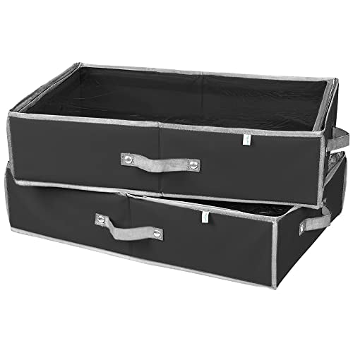 ProPik Black Christmas Figurines Storage Box - Holds 4 Figures Up to 16 Inches, Adjustable Dividers, See-Through Lid