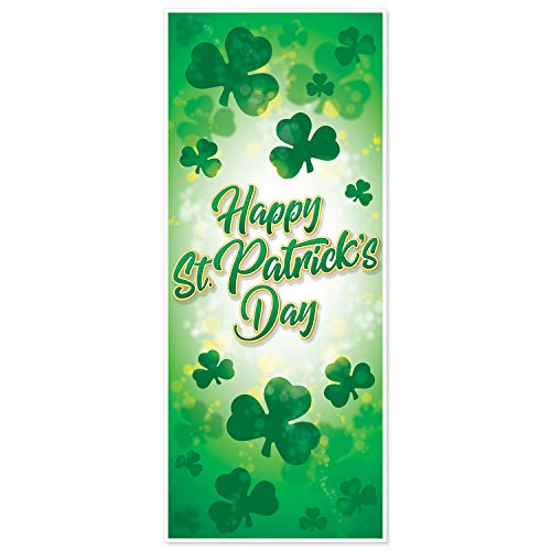 Happy St. Patrick’s Day Door Covers - Shamrock & Clover Celebration Decor - 5’ x 30”, 2 Pieces - Indoor & Outdoor Use - St. Patrick’s Party Supplies - Variation: St. Patricks / Happy St. Patrick's Day