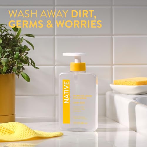 Native Liquid Hand Soap - Sparkling Lemon & Tangerine, 13 oz Bottle, Non-Drying & Plant-Based