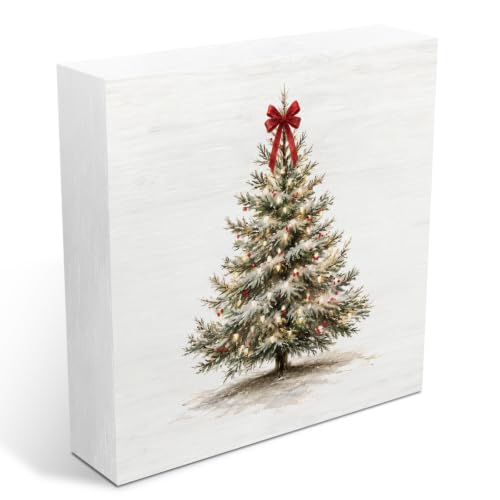 Christmas Tree Wooden Sign - Rustic Holiday Decor for Home & Shelf - Variation of THIS listing