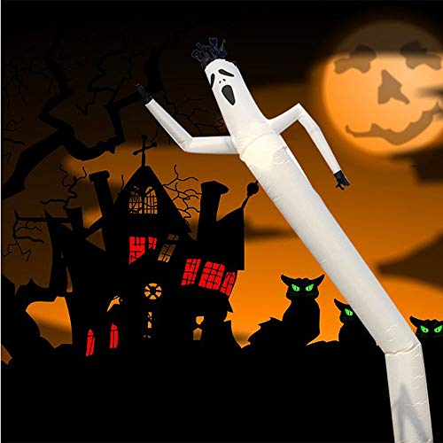 Halloween Ghost Inflatable Tube Man - 20ft Waving Arm Puppet for Business & Events