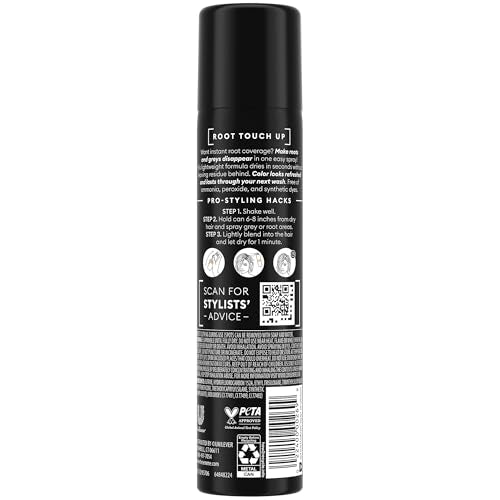 Temporary Light Brown Root Touch Up Spray for Gray Hair Concealment - 2.5 Oz Pack of 6