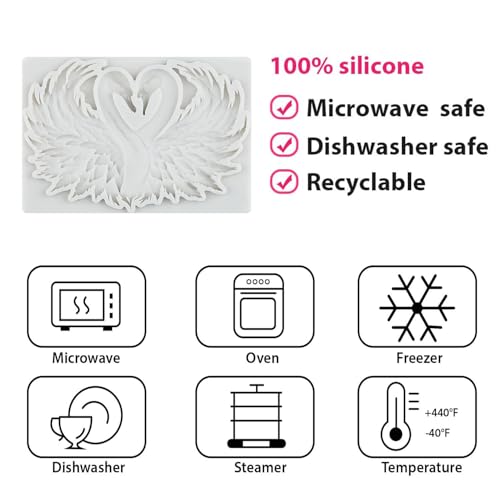 Swan Silicone Fondant Mold Set - Animal Cake Decorating Molds - Style B
