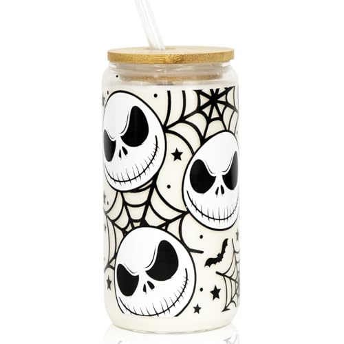 Halloween Spooky Tumbler with Lid & Straw - 18oz Nightmare Design - Web Variation
