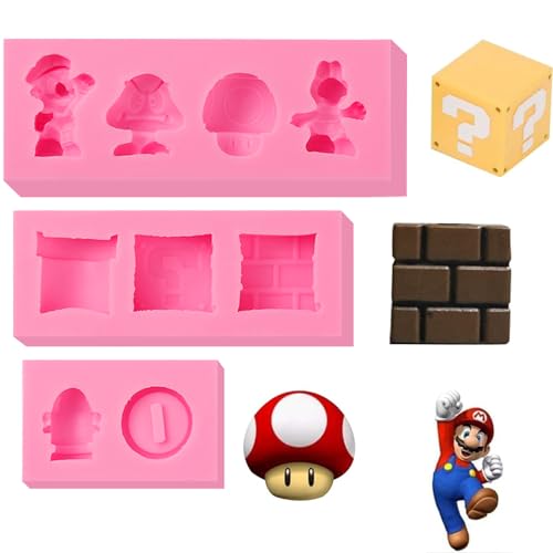 Silicone Mold Set for Chocolates, Candies & Cake Decorations - 3 Pieces