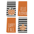 Polka Dot Fall Kitchen Towels Set of 4 - 18x26 Inch Absorbent Dish Towels