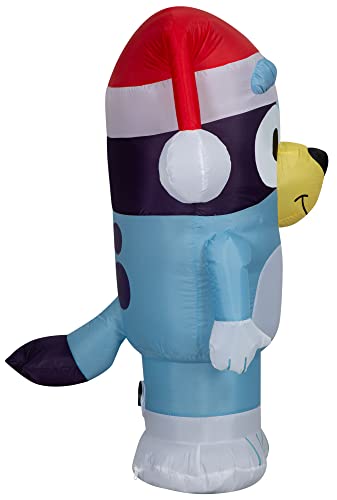 Bluey Christmas Inflatable with Santa Hat - 3.5 FT Lighted Yard Decoration