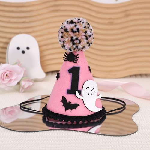 Pink Ghost Hat Halloween Costume Accessory Spooky Party Hat
