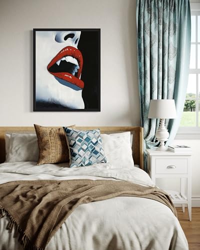 Vampire Halloween Scary Wall Art Poster - Unframed 24x18 Inches - Spooky Gothic Decor