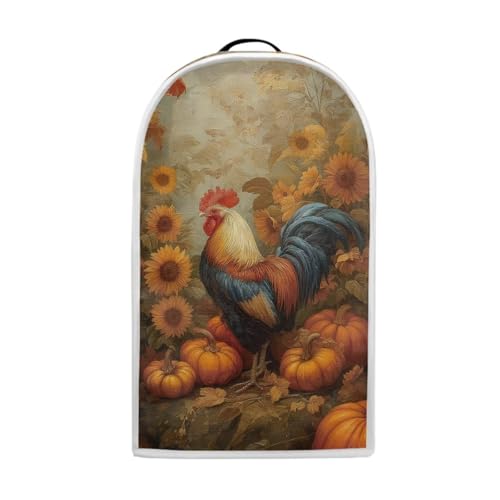 Fall Chicken Pumpkin Retro Blender Dust Cover with Handle - Kitchen Protector