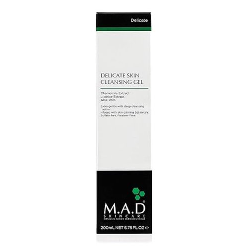 M.A.D Skincare Delicate Skin Cleansing Gel - Extra Gentle Formula | 6.75 oz Size