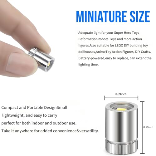 Miniature LED Lights 5 Pcs with Extra Batteries - Cool White Dollhouse & Craft Lighting