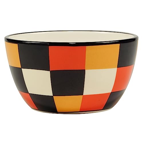 Halloween Ceramic Dessert & Snack Bowls - Set of 4, 5.5-inch Spooky Tableware