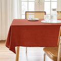 Textured Rectangle Table Cloth 60x84 Inch - Maple-Leaf Red Fall Decor