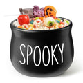 Spooky Halloween Candy Dish Cauldron Mini Ceramic Bowl Trick or Treat Snack Serving