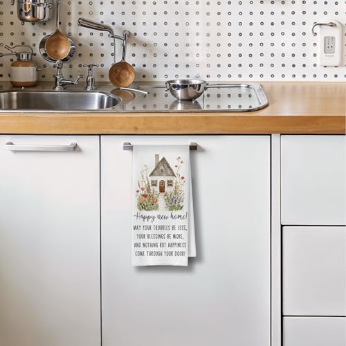 New Home Kitchen Towels - Housewarming Gift Waffle Dish Towels - Variation 05
