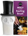 Skully Basting Brush - Gothic Food Basting Brush for Cooking & Baking - Halloween Kitchen Gift