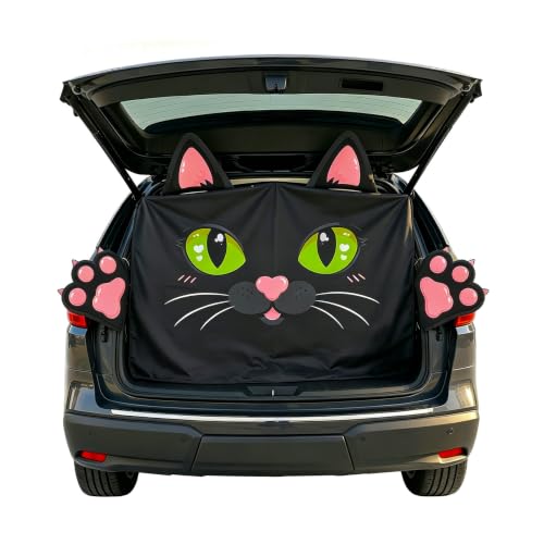 Halloween Black Cat Car Decorations Kit for SUV Trunk & Home Entryway