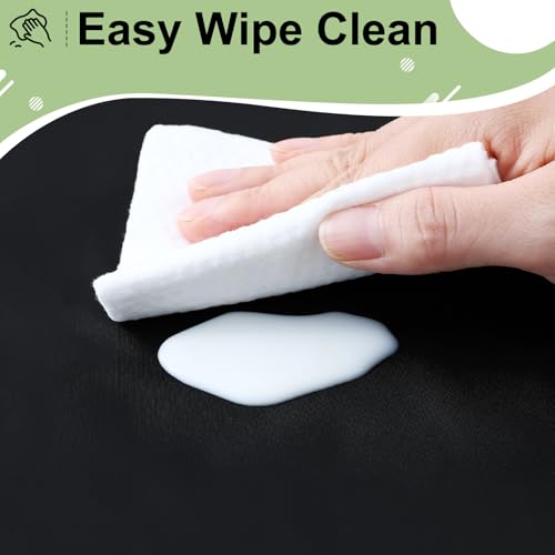 Misaya Disposable Black Plastic Tablecloth - 54 x 108 Inches, Pack of 8